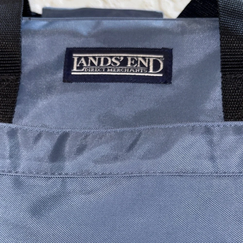 Vintage Rare Lands' End Unisex Slate Blue Weekender/Laptop Bag